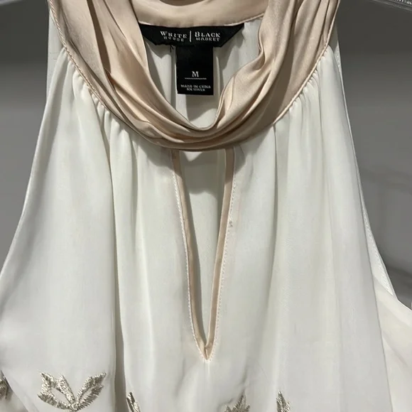 White House Black Market Mock Neck Sleeveless Top - Picture 6 of 8